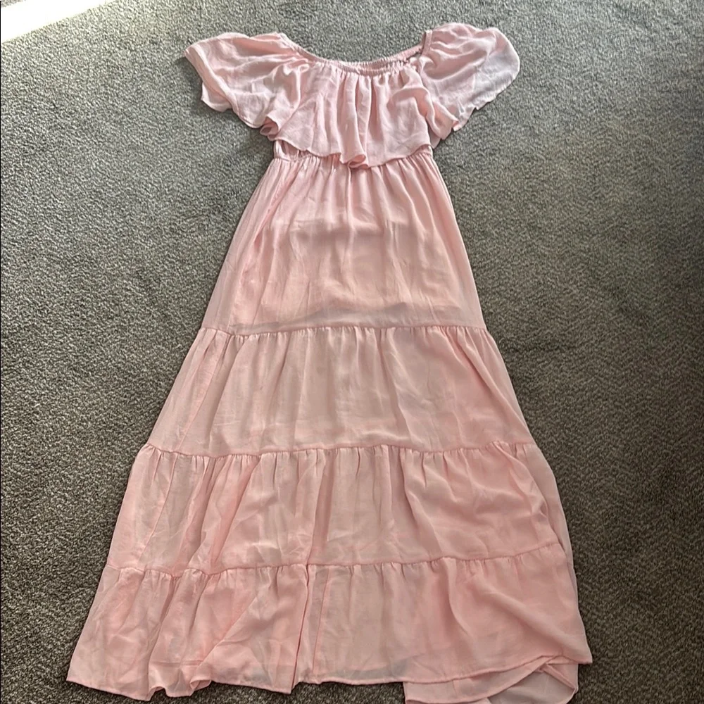 Pink Ruffled Kids Dress - Picture 1 of 1